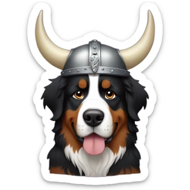 bernese mountain dog with a viking sticker
