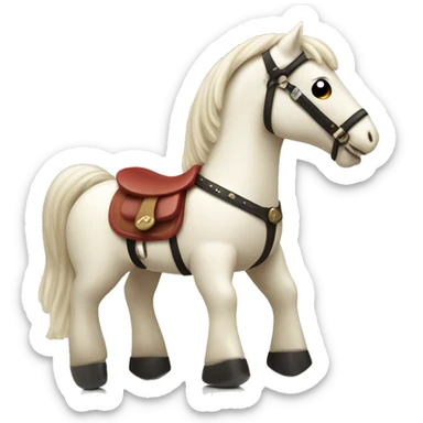 Rocking ivory horse TOY sticker