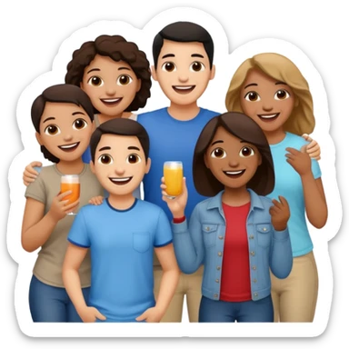 amigos puerto riqueños fuera del campus sticker