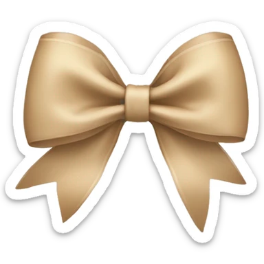 Beige bow sticker