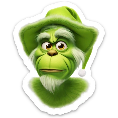 grinch con cappelo steam pu sticker
