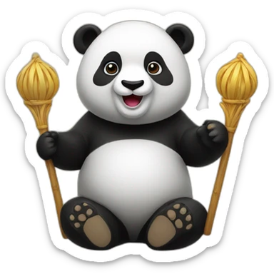 panda worship sticker