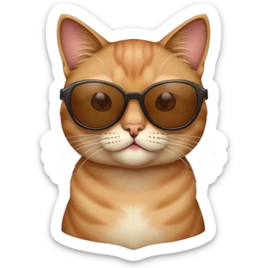Cat with sunglasses sticker