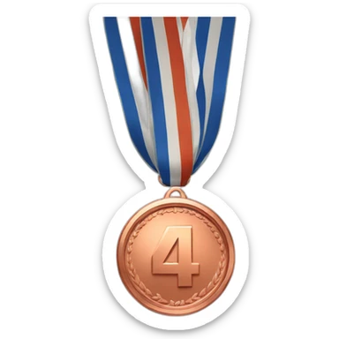 Copper 4th place medal sticker