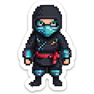masked ninja sticker