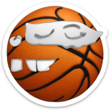 basketball big smile happy sleepless sticker