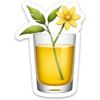 bitte ein bild von einem eistee mit papageiblumengeschmack sticker