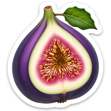 Please create a emoji of a single half of a fig  sticker