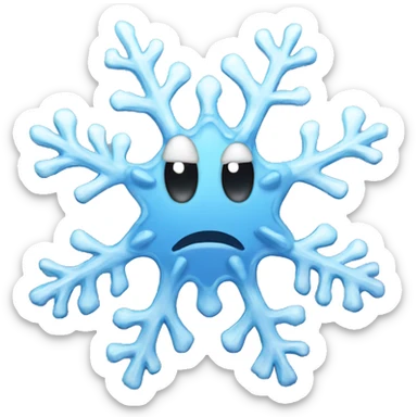 Melting snowflake sticker