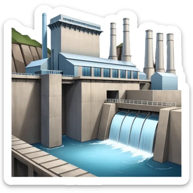 hydroelectric power station sticker
