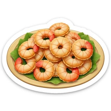 Shrimp cracker sticker