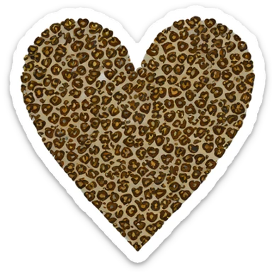 Heart mit leo print sticker