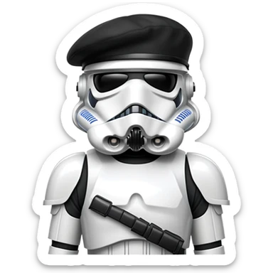 Stormtrooper wearing black barete sticker