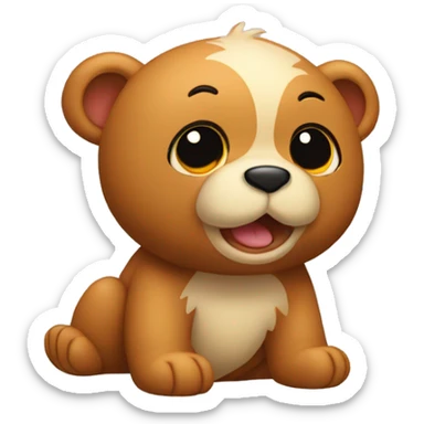 Osito cariñosito amoroso llorando  sticker