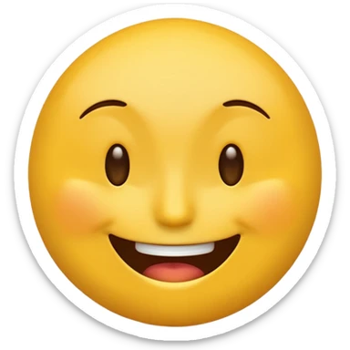 A normal yellow emoji squinting  sticker