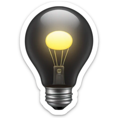 dark lightbulb sticker