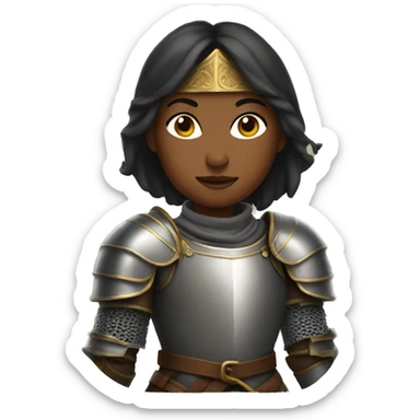 Knight woman sticker