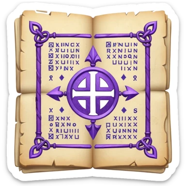 glitter purple Runic Manuscript sticker