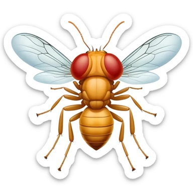 A fruit fly say thank yo sticker