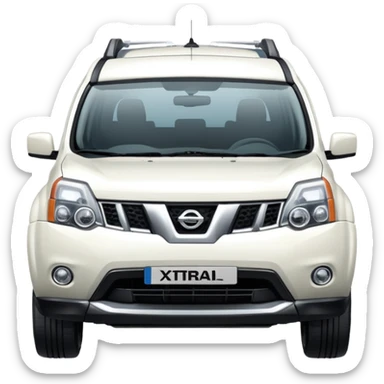 White Nissan Xtrail sticker