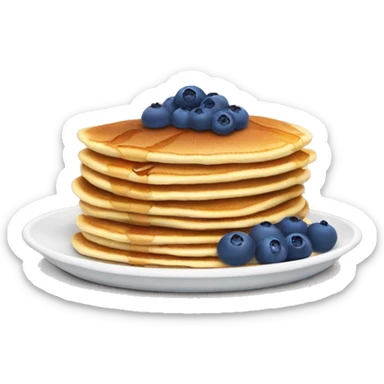 Stack of pancakes with blueberries  sticker
