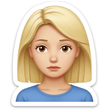 blonde woman sighing sticker