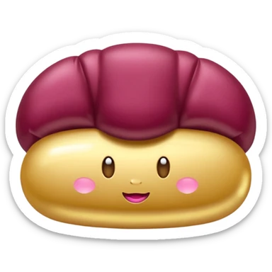 gold rococo burgundy inflatable puffy nail polish sticker