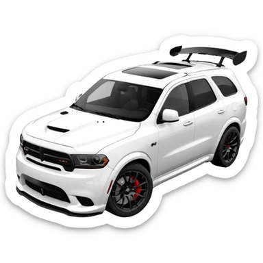 Durango DOSH HellCat SRT white and With low suspension body kit 4k, 8k and carbon: spoiler Wheels and hood  sticker