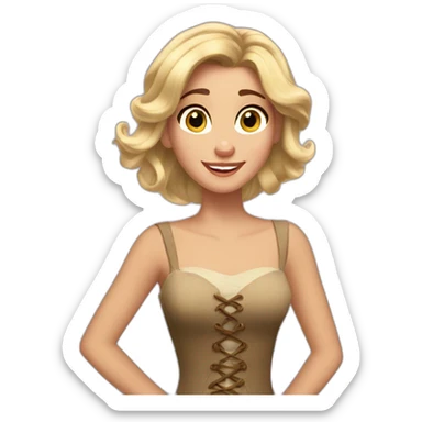 Tangled Disney girl blonde sticker