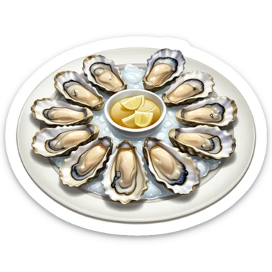 Plate of oysters  sticker