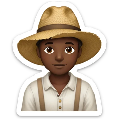 Black man in a cotton field saying goodnight  sticker
