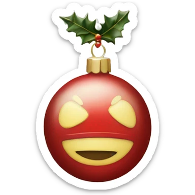 vintage christmas ornament sticker