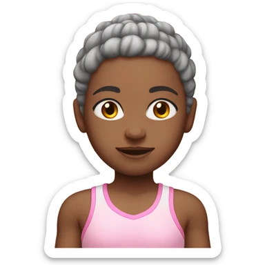 Babypink sport set for white skin sticker