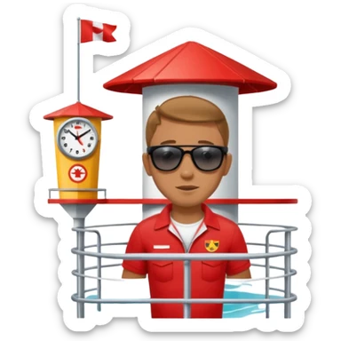 Lifeguard on watch tower sticker