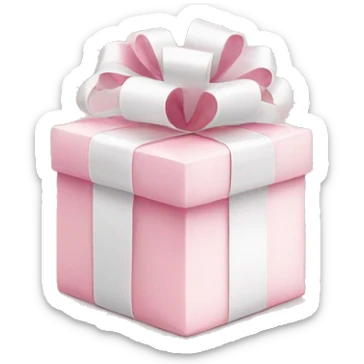 Light pink Christmas gifts under a white Christmas tree  sticker