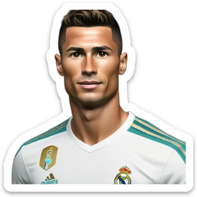 Cr7 full body on Real Madrid shirt sticker