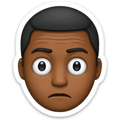 Black man emoji with a frown sticker