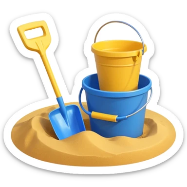 sandbox with bucket and shovel sticker
