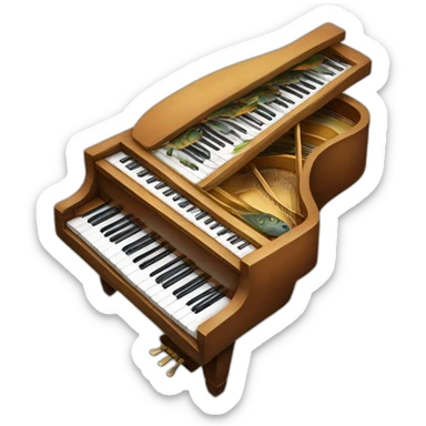 Fish platine piano sticker