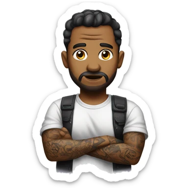 Confused tattoo artist  sticker