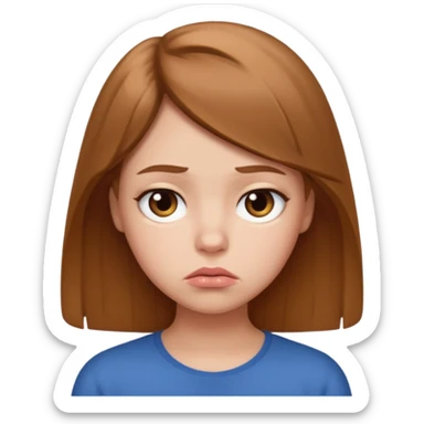 pouty face sticker