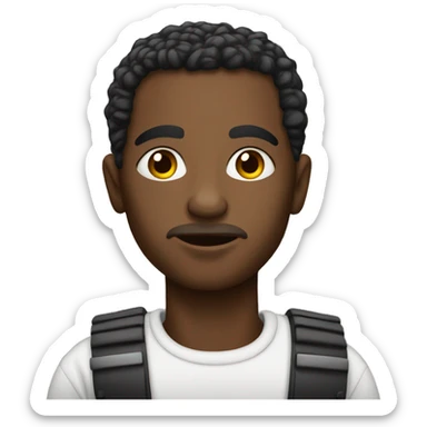 Albanian african american in protest sticker