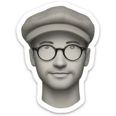 homme-londonien-casquette-lunette sticker