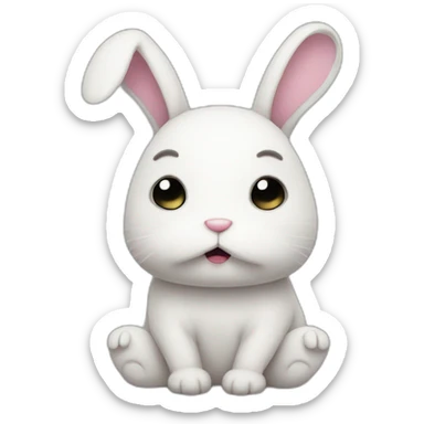sad bunny sticker
