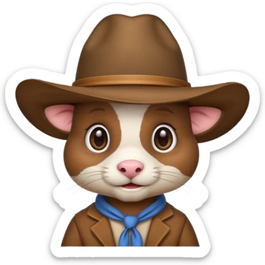 Lapin avec un chapeau de cow-boy  sticker
