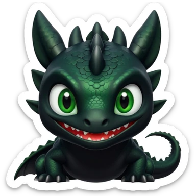 Dragon named toothless from how to train your dragon sticker