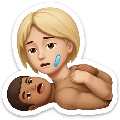 Person knocked out sticker