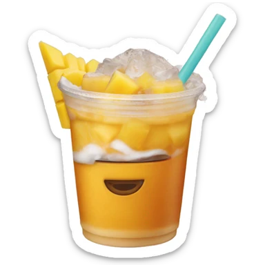 Dunkin donuts iced mango pineapple drink sticker