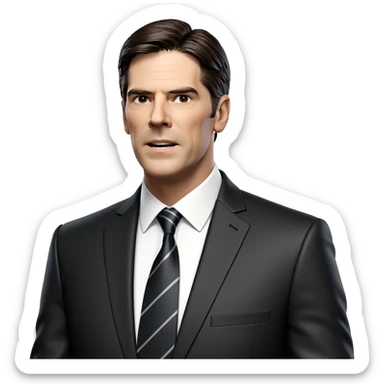 formal portrait of a man sticker