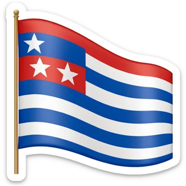 FR yugoslavia flag blue white red sticker